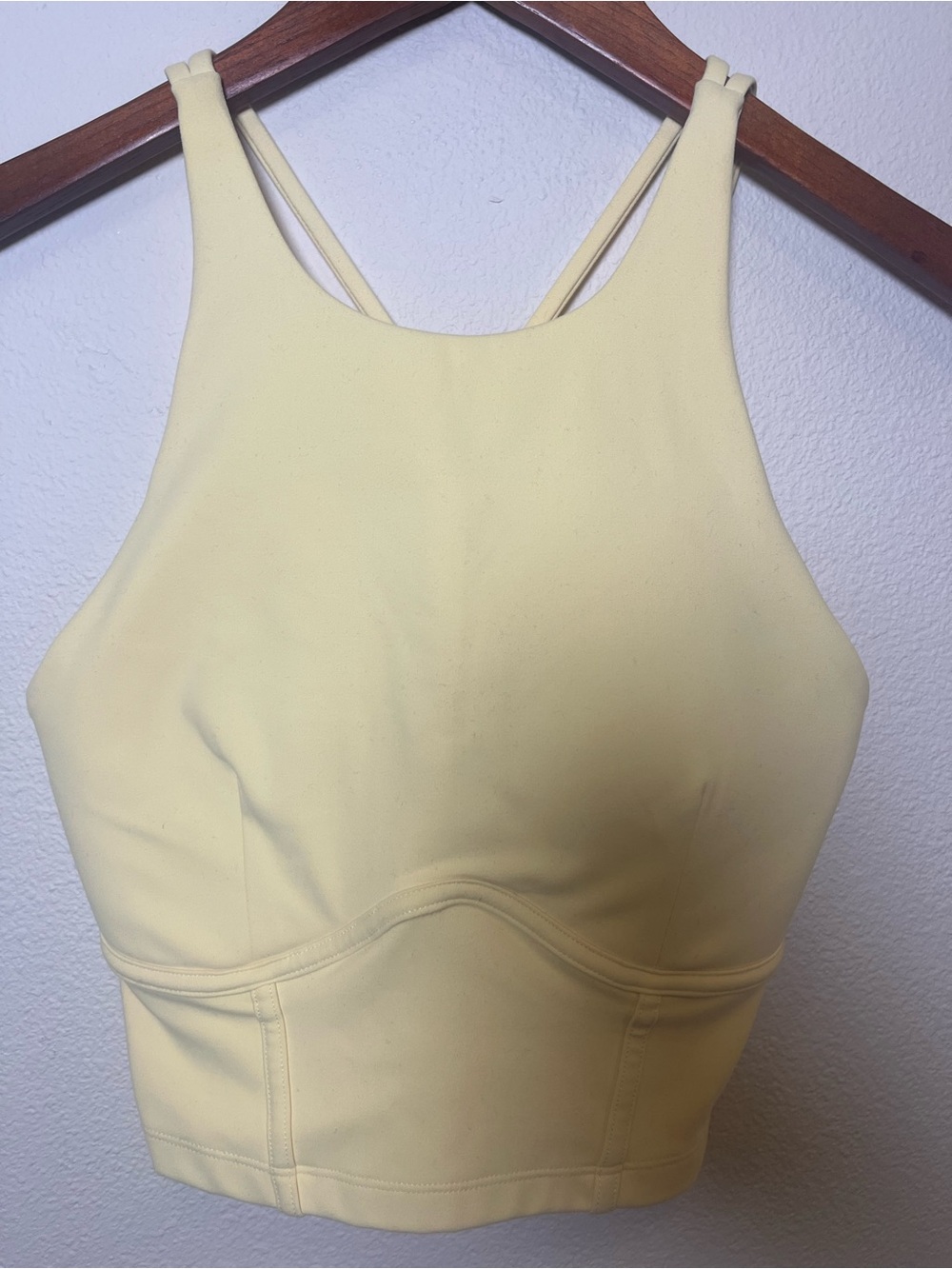 Popflex Butter Yellow Corset Cropped Tank Top